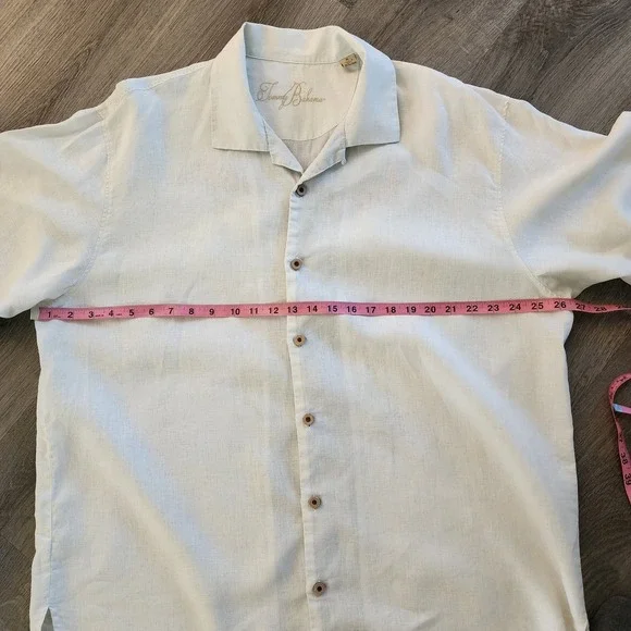 Tommy Bahama‎ Linen Shirt Men XL Embroidered Logo Map Resortwear Cruise Vacation - Picture 13 of 16